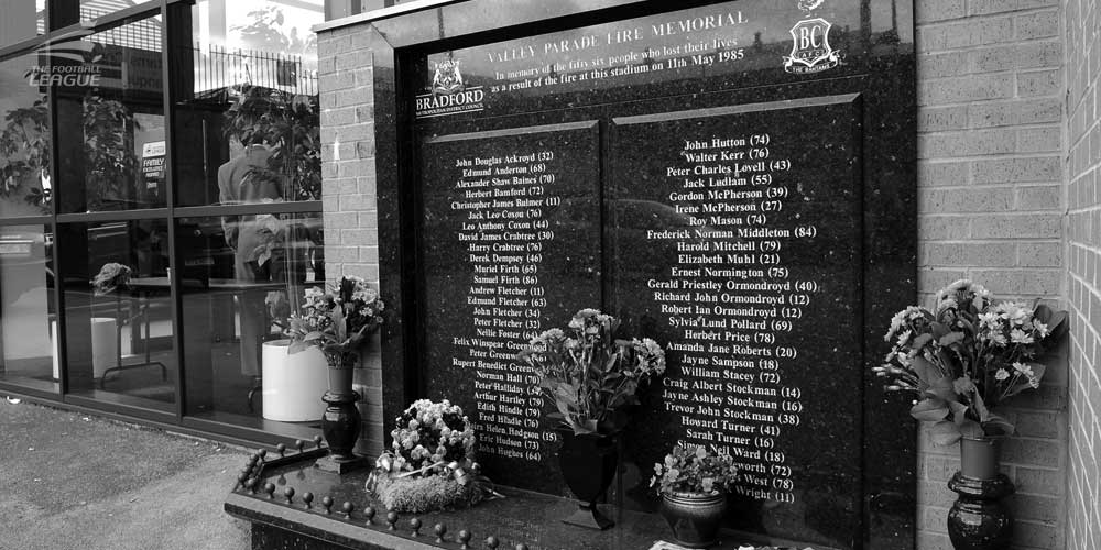 EFL's tweet photo. Football is to mark the 30th anniversary of the Bradford fire disaster next year >> http://t.co/FQ4ARhsZqH http://t.co/fFwzCsXNWK