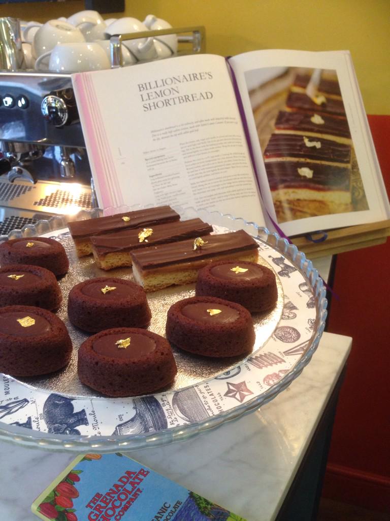 chantalcoady's tweet photo. Luisa our talented baker has made @GrenadaChocolat financiers & billionaires shortbread today @rococochocs #motcomb http://t.co/BRjaizopE7