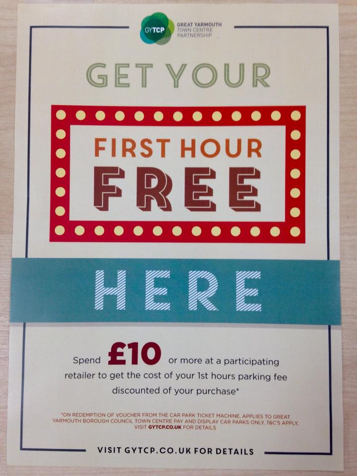 ShopEatPlayStay's tweet image. Use any GYBC town car park, spend £10 for 1 hour free parking

gytcp.co.uk/first-hour-fre…
#ShopEatPlayStay #GreatYarmouth