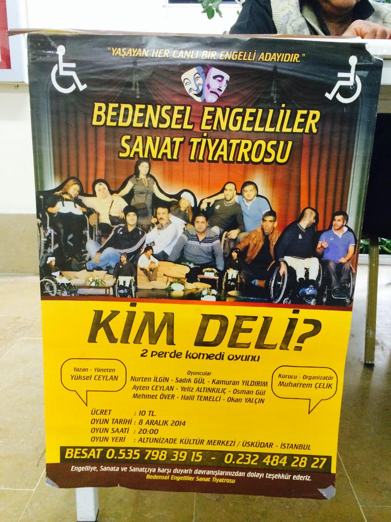 TIYATRO SEVERLER!! Bedensel Engelliler Sanat Tiyatrosuna destek olalım. Biletler 10 TL. İlgilenenler DM atabilir.