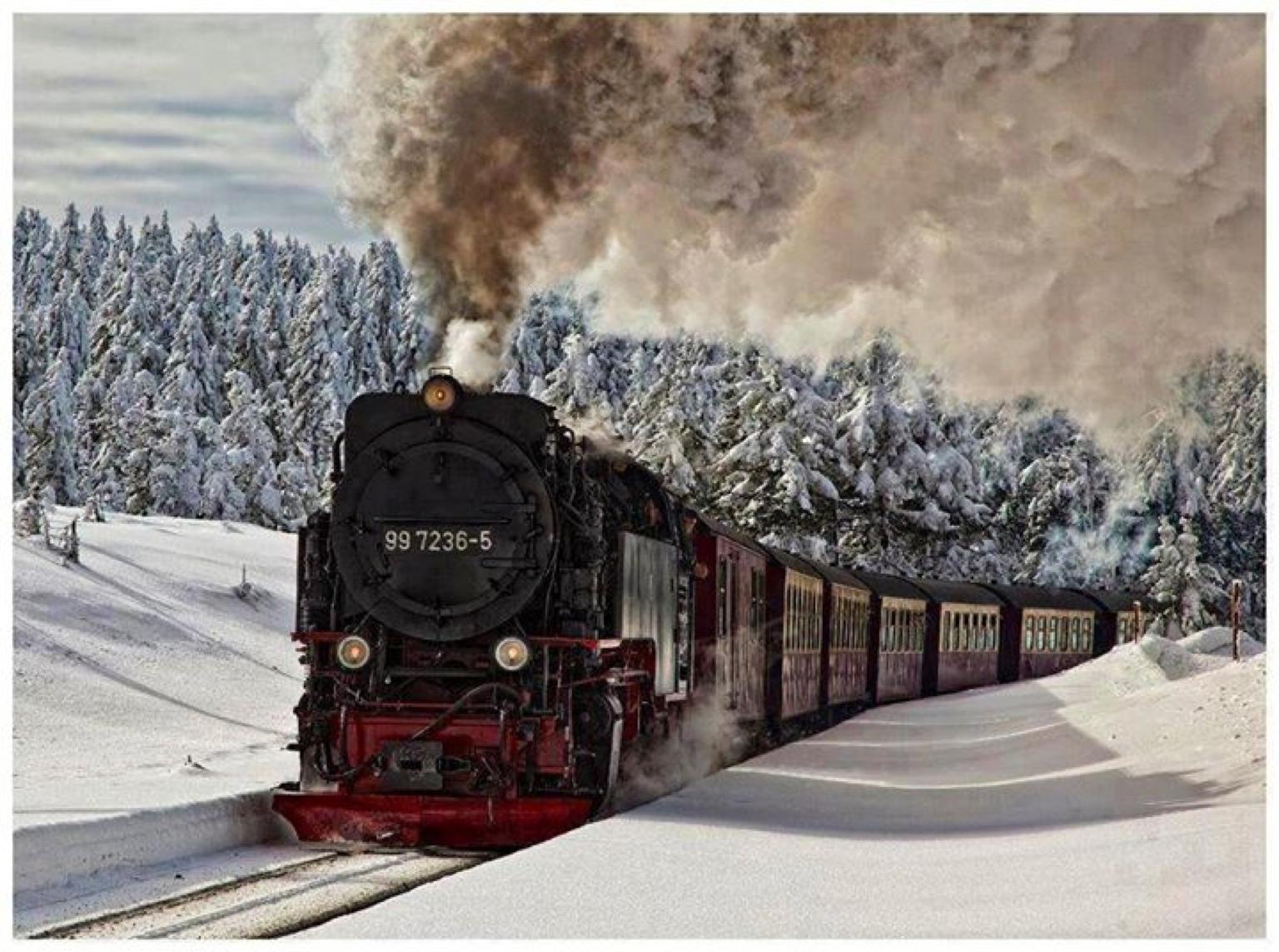 Паровоз зимой