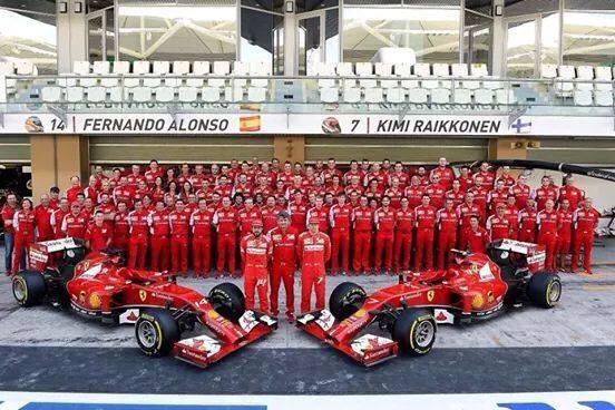 Ferrarikid1's tweet photo. End of year foto. Tough season but gr8 job @ScuderiaFerrari Next yr is our yr. #SFMembers #FerrariABUGP http://t.co/t5YDoaLpNC