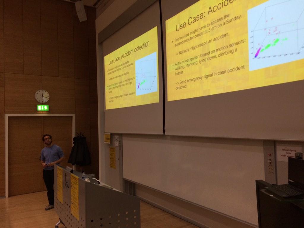 DS2OS's tweet image. Juan talking about smart #wearable #TUM #smartspace #IoT #DS2OS