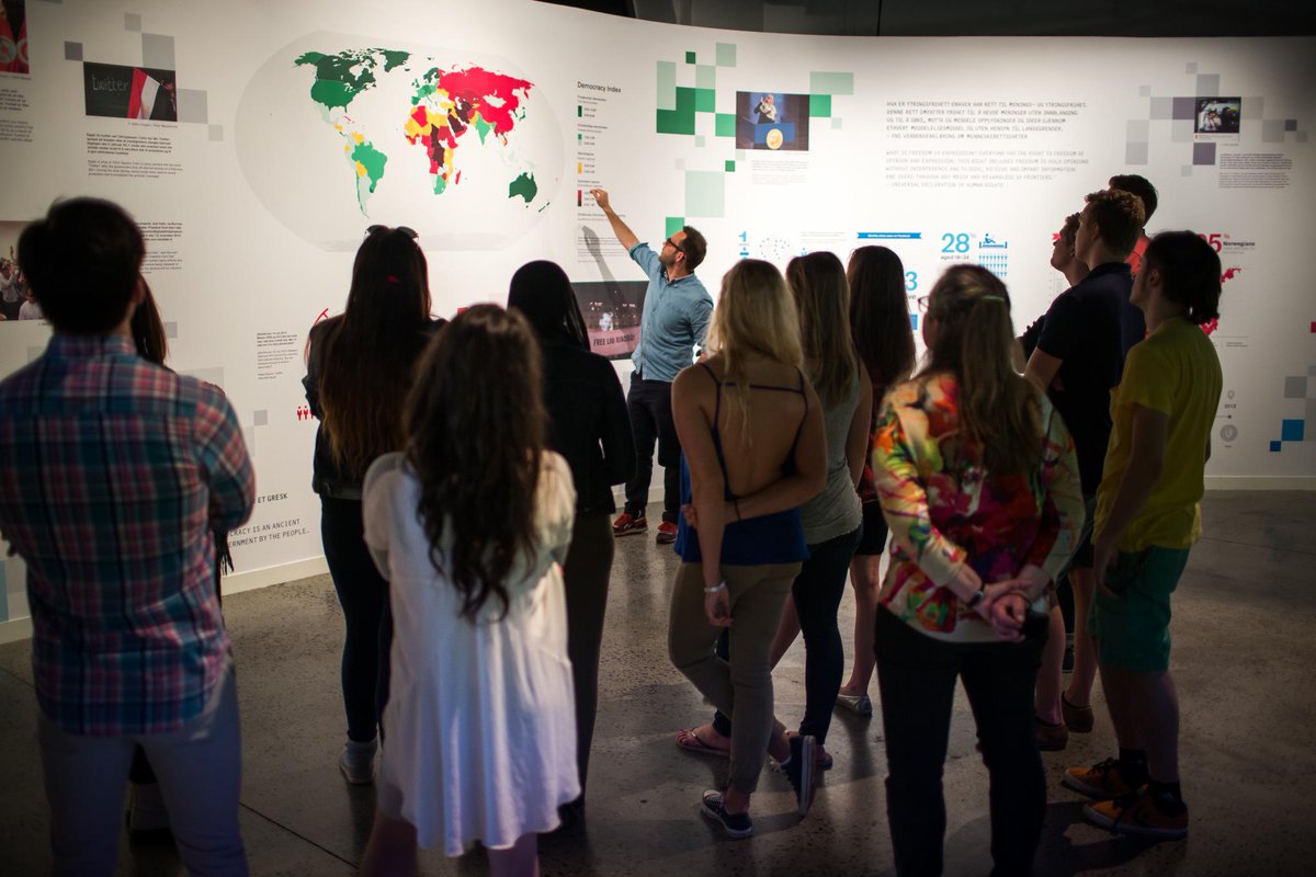 Our educational team have had 203 school classes in the Be Democracy exhibit. Today we welcome the last one.