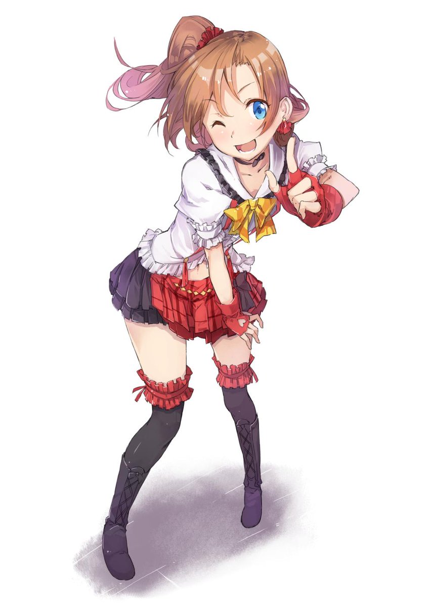 高坂穂乃果 「ちゃんと冬コミ本作ってるよ!ってことで高坂穂乃果ちゃん。表紙に使おうかなーと思っ」|三弥カズトモのイラスト