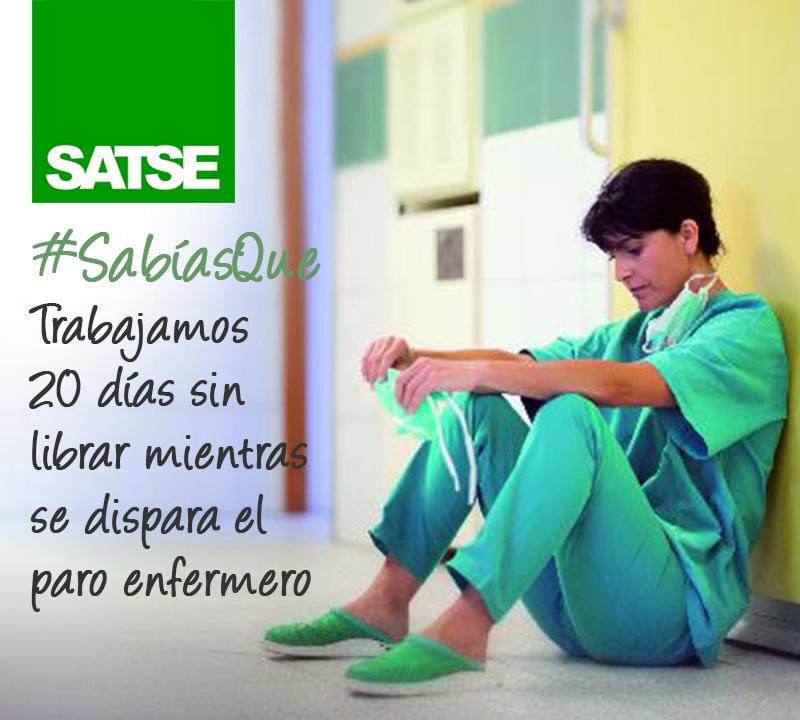 SATSE_Madrid's tweet photo. #SabiasQue Trabajamos 20 días sin librar y cada vez hay más #paro enfermero #MasEnfermerasYA #SeiscientoseuristasEP http://t.co/dKrYAHl62y