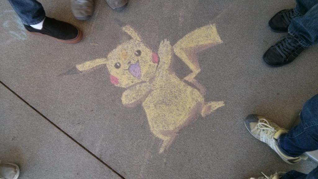 A nice omen as we show up to our pit...especially after Friday's shenanigans. #YayPikachu #omgrobots