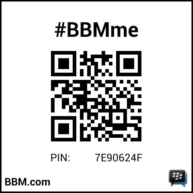 رمز PIN لـ#BBMme: 7E90624F
pin.bbm.com/7E90624F