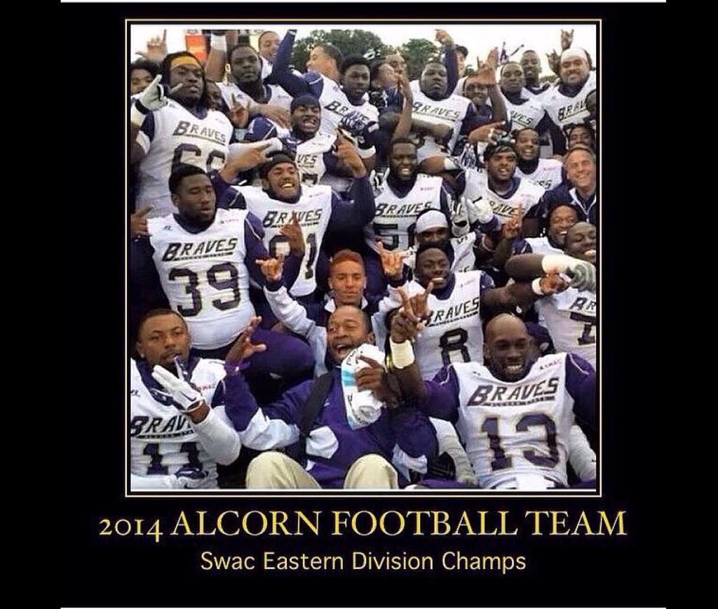 MauolaVitaliano's tweet photo. Yea the Braves out chea.. East, East, East, East, East.. Houston here we come.. #bravnation #AlcornStateFootball http://t.co/9JBTMQMxhb