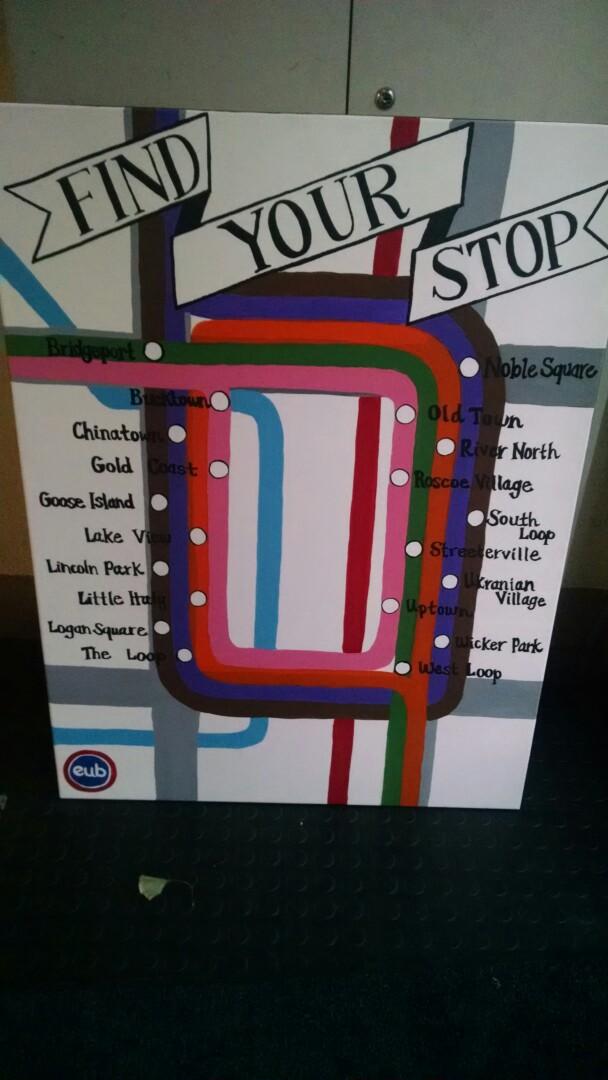 evahamermtbc's tweet photo. Chicago transit map at the loft in Louisville  They sure know how to make a girl feel at home. #AMTA14 http://t.co/8Pr2Ccrmw7