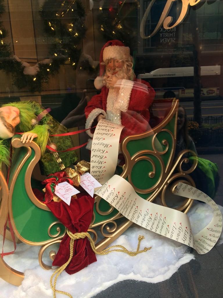 Justice4jacobk's tweet photo. Marshall Fields windows on State St. Jacob's name on Santa's list. Reminding us that he is still w/ us. http://t.co/DNCK7cVjuu