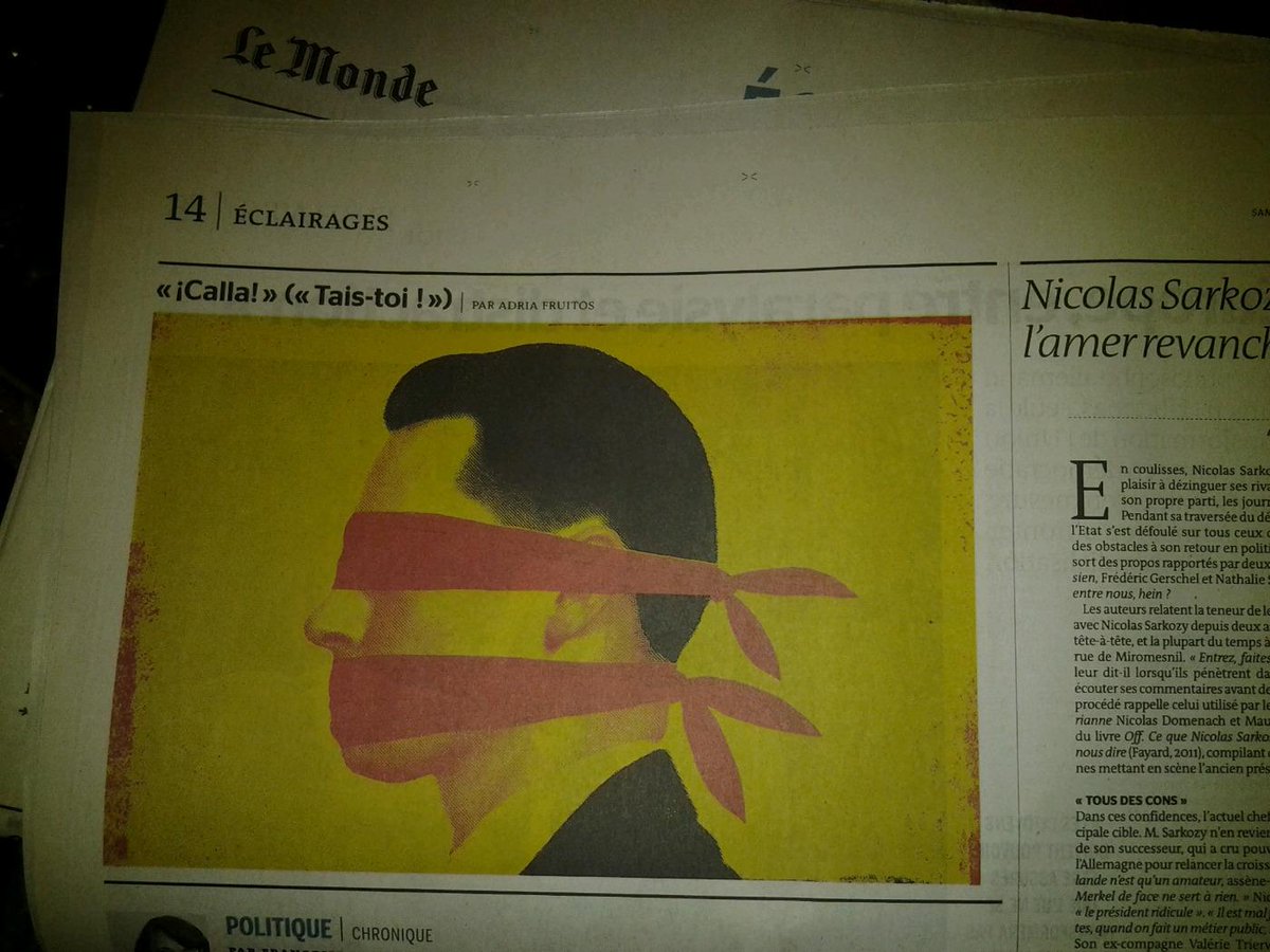 ¡Calla! - Il•lustració d'Adrià Fruitós, publicada al diari Le Monde.