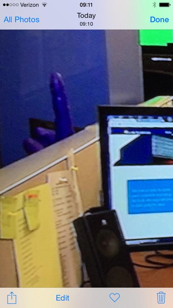 Not_dELImited's tweet photo. Is she delivering a news story or getting ready to use a "massage" device? Next on @nbcwashington #bluetoy #sextoy http://t.co/RQaZ13JKOg
