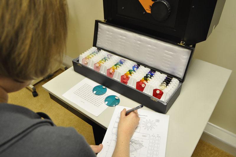 If colour is found to be helpful then using the Intuitive Colorimeter our optometrist can prescribe a precise colour.