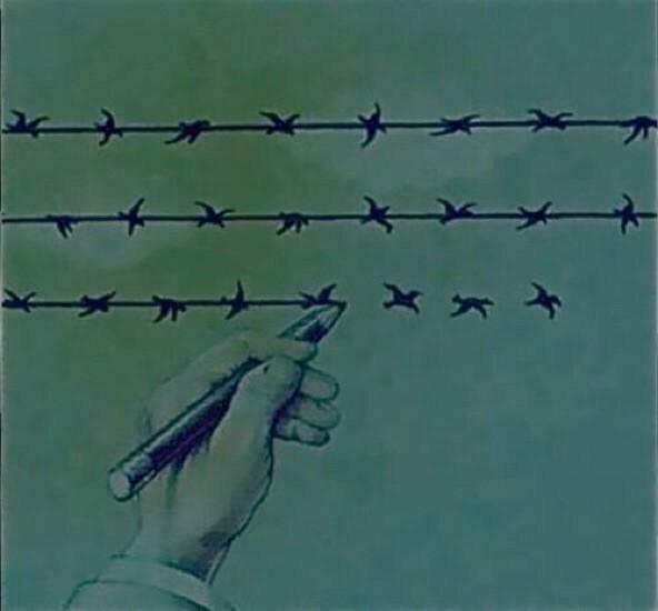 Eneceee's tweet image. "@QueGraffiti: La diferencia entre la libertad y la esclavitud es una línea delgada. http://t.co/at6gyXeh9U"