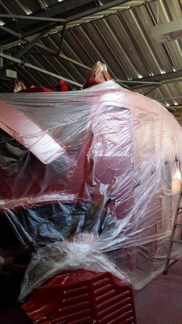 surreyarborist's tweet image. The barnes fire engine from the 60s under going renovation its a dennis of course #hcvs