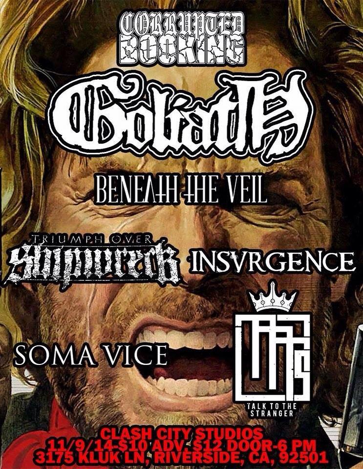 Let's make our last night our best night. Come out and support! <a href="/GOLIATH818/">Goliath</a> <a href="/INSVRGENCE/">INSVRGENCE</a> <a href="/WRECKLYFE/">TriumphOverShipwreck</a>