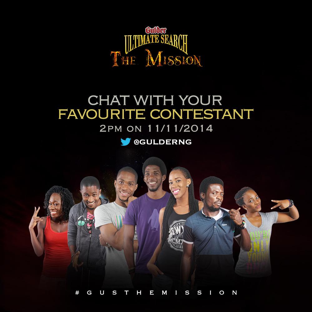 MrBigtimi's tweet photo. Get your questions ready for Gulder Ultimate Search XI contestants on 11/11 from 2pm. #GUSTheMission http://t.co/l1NnSj05J2