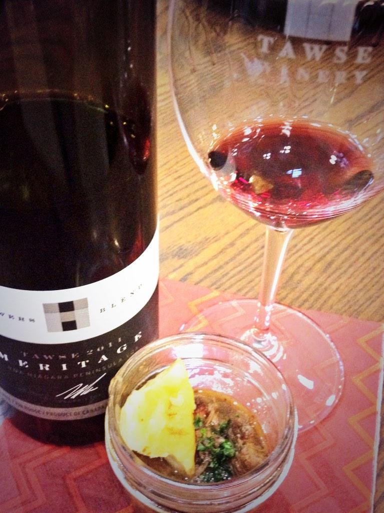 CooperRSmith's tweet photo. Enjoying #Beef #Bourguignon @Tawse_Winery #WrappedUp2014 @20ValleyWine @WineCountryOnt Shout out @cherrylaneGC http://t.co/FjgR76yhWS