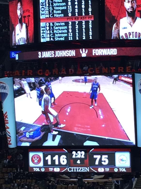 bradcicero's tweet photo. #BlowOut #PHIvsTOR @Raptors http://t.co/3Qx2j4AaQD