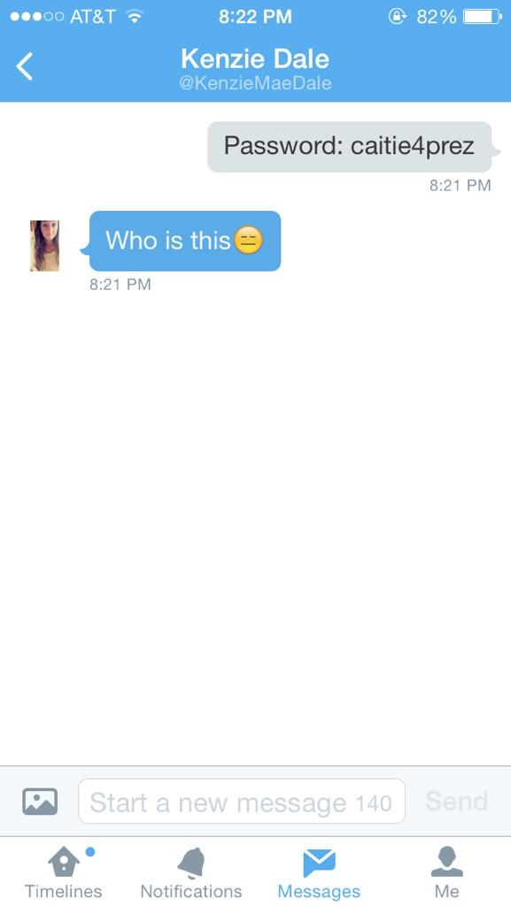 KenzieForPrez's tweet photo. Oh good we've been hacked 😑👍 http://t.co/ZiTvZTFTVp