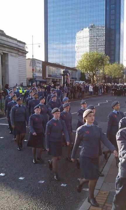 Stephen88Taylor's tweet photo. Air cadets at Birmingham Remembrance parade @ComdtAC @aircadets @OCWarkBhamWing @487ATC http://t.co/ZSul5PzZ1i