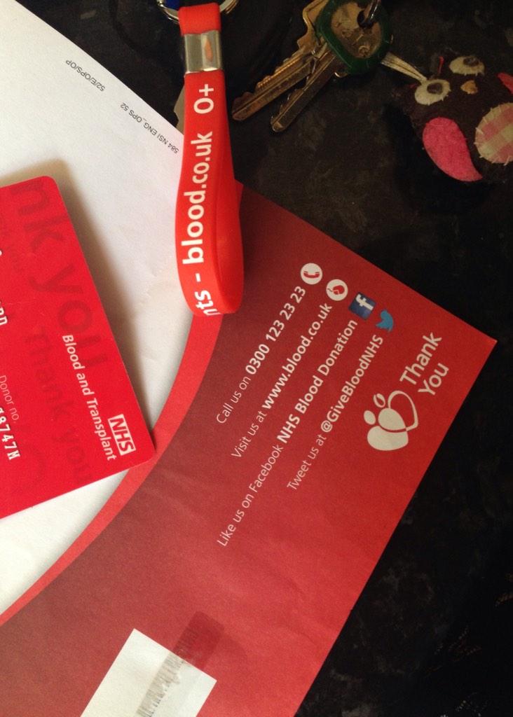 Mitch1980's tweet photo. @GiveBloodNHS My Sis @CarCarFoord recently signed up &amp; received a card &amp; keyring - Me and my hubby didn't when we did http://t.co/2cwo97jZZP