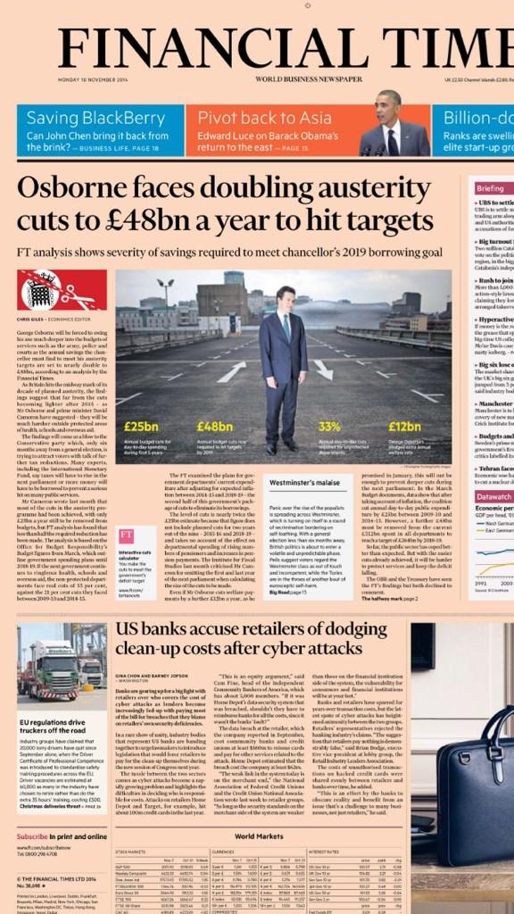 Osborne faces doubling austerity cuts to £48bn a year to hit targets  <<which hits the poorest #6monthstowin #webackEd