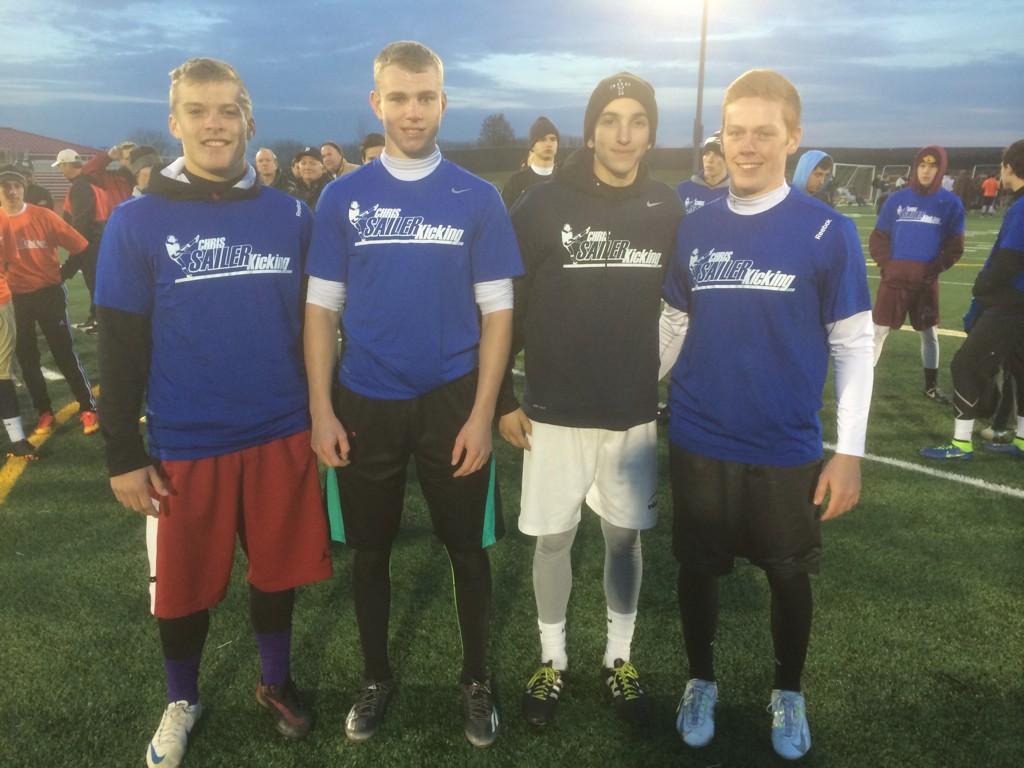 Chris_Sailer's tweet photo. IL Fall Camp Champions: Jacob LaFree (KO) Bryce Webb (Punt), Jet Mendes (FG) &amp; JT Kolderup (FG). #TeamSailer http://t.co/RJEhkfF4jU