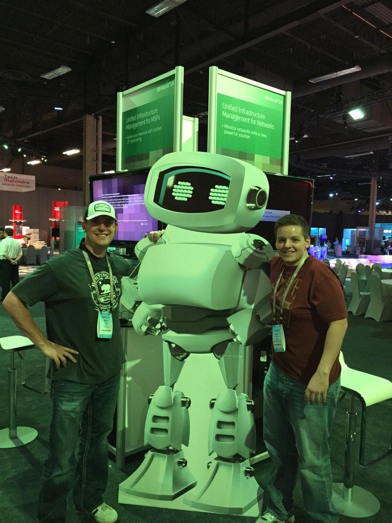 404mon's tweet photo. Finally I took a selfie with the famous @CAinc UIM bot #snapmonitor #CAWorld http://t.co/WNWuom5epV