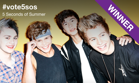 AlterThePress's tweet photo. 5 Seconds Of Summer just won the 'Artist On The Rise' #MTVEMA award w/ OVER 105 MILLION VOTES! http://t.co/wv0wwWbtKo http://t.co/GTKDJvUYft