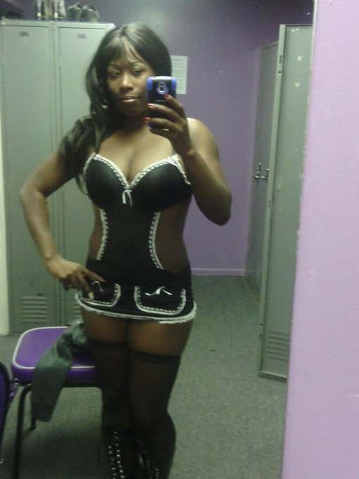 Mimi French maid outfit at work. http://t.co/RwWoAolxJH<a href="/tag/throwbackthursday"class="tags"><span>#throwbackthursday</span></a>