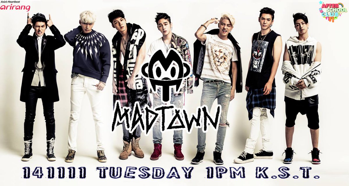 arirangworld's tweet photo. #MADTOWN will be on #ASC tomorrow to spread the #YOLO virus with #ASCers! Tune in and rmb to apply for #hangout! http://t.co/ELLvLqpyKV