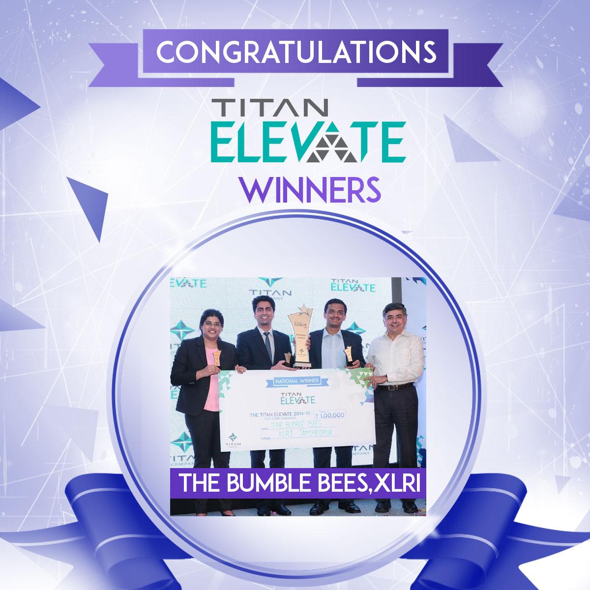 TitanElevate's tweet photo. @XLRIonline Congratulations team Bumble Bees! #TitanELEVATE http://t.co/bSaRsnrwd5