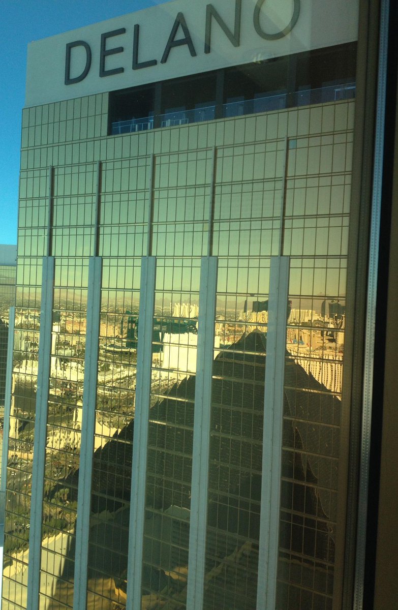 nansari2000's tweet photo. Looking at Luxor's reflection on Delano. #CAWorld starts Monday morning... http://t.co/1yZD2ccCCs
