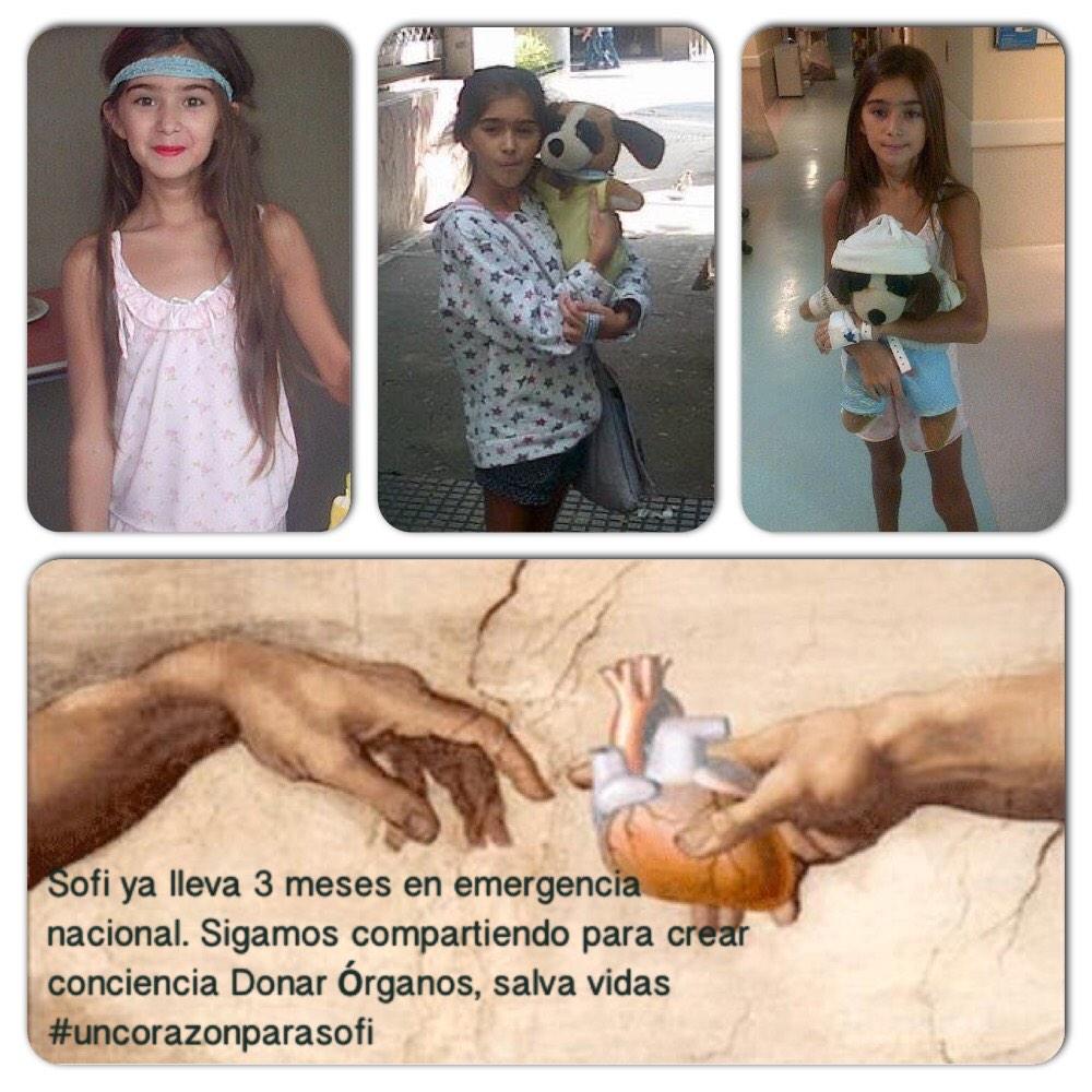 3 meses en emergencia nacional a la espera de un donante #UnCorazonParaSofi ayudanos a compartir