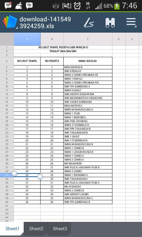 LKBB Paweja VI SMK LPT CIAMIS. nomer urut lomba 29, SMAN 1 INDRAMAYU. Siap menuju BULAN.