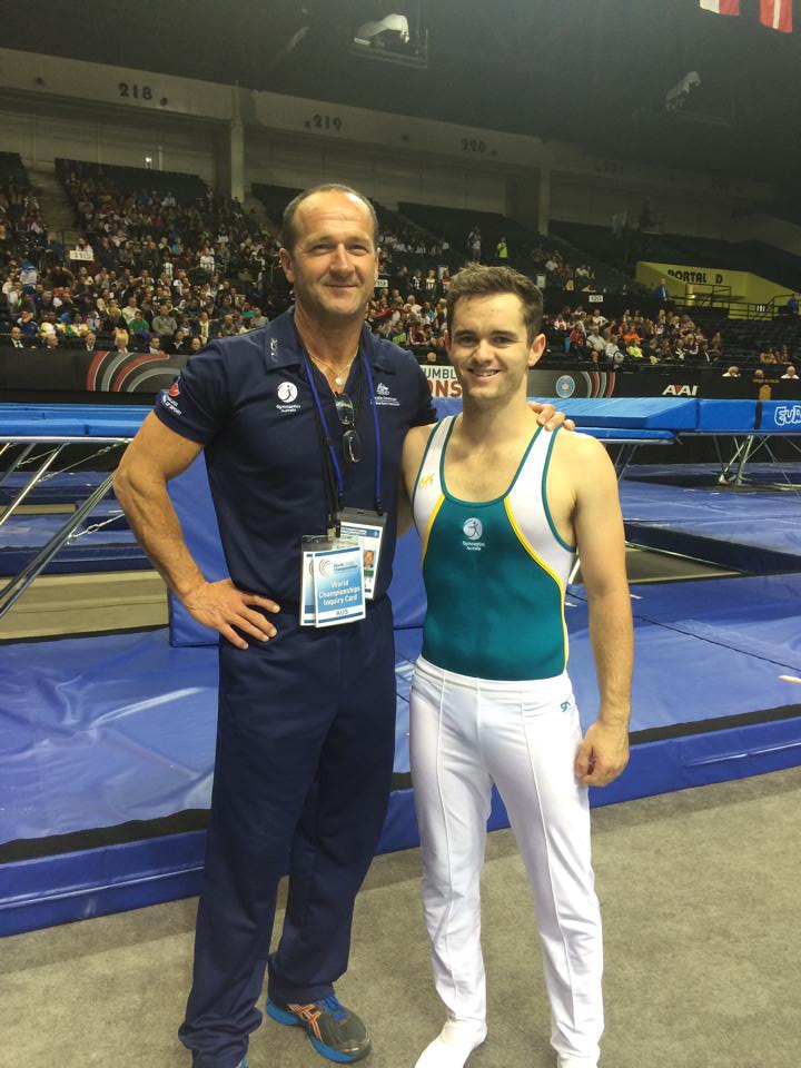 GymAustralia's tweet image. Australia&apos;s Shaun Swadling 7th in the world in Men&apos;s Trampoline at the #FIGWorlds2014TRA! bit.ly/142wVu1