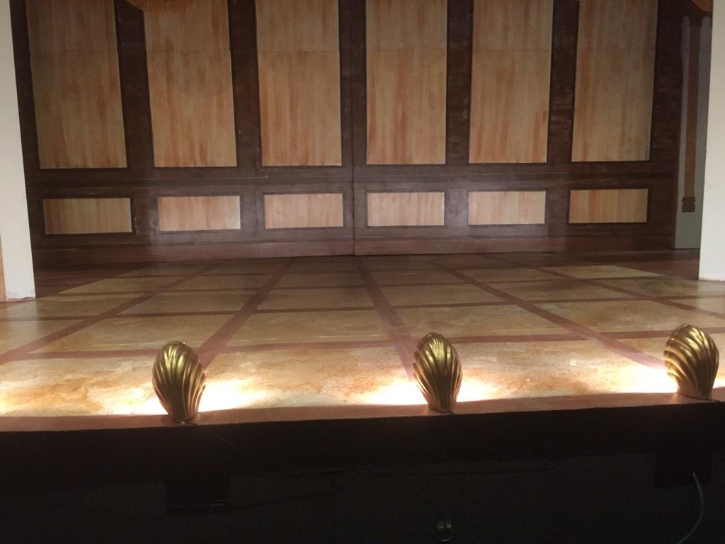 designbydiaz's tweet image. Painted a floor yesterday with one of the students. Not bad for being a Designer and not a Scenic. #designerwin