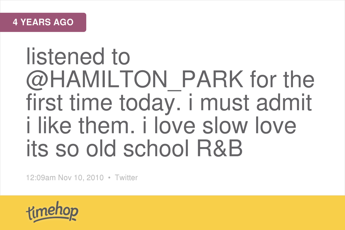 ManiacalNiah's tweet photo. Fell in love with @HAMILTON_PARK 4 years ago today (roughly) http://t.co/d3a7u9x6tS http://t.co/yFlFQmjppK