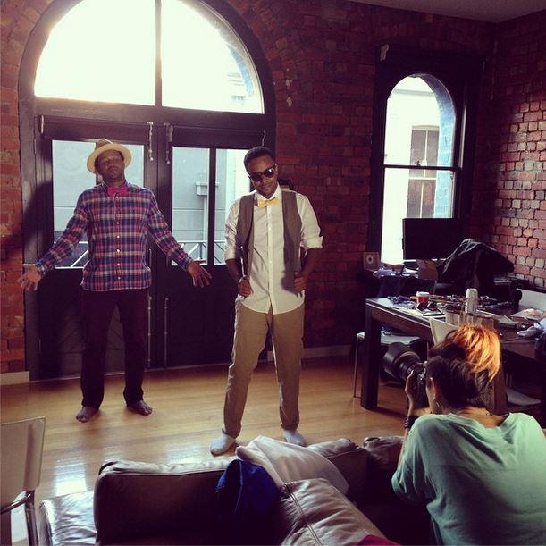 Diafrix's tweet photo. Shooting with @MichelleGHunder for #thesign Shout Outs to @OscarHuntTailor @TheARCFactory &amp; @_bties for the threads! http://t.co/lszFxH5y0C