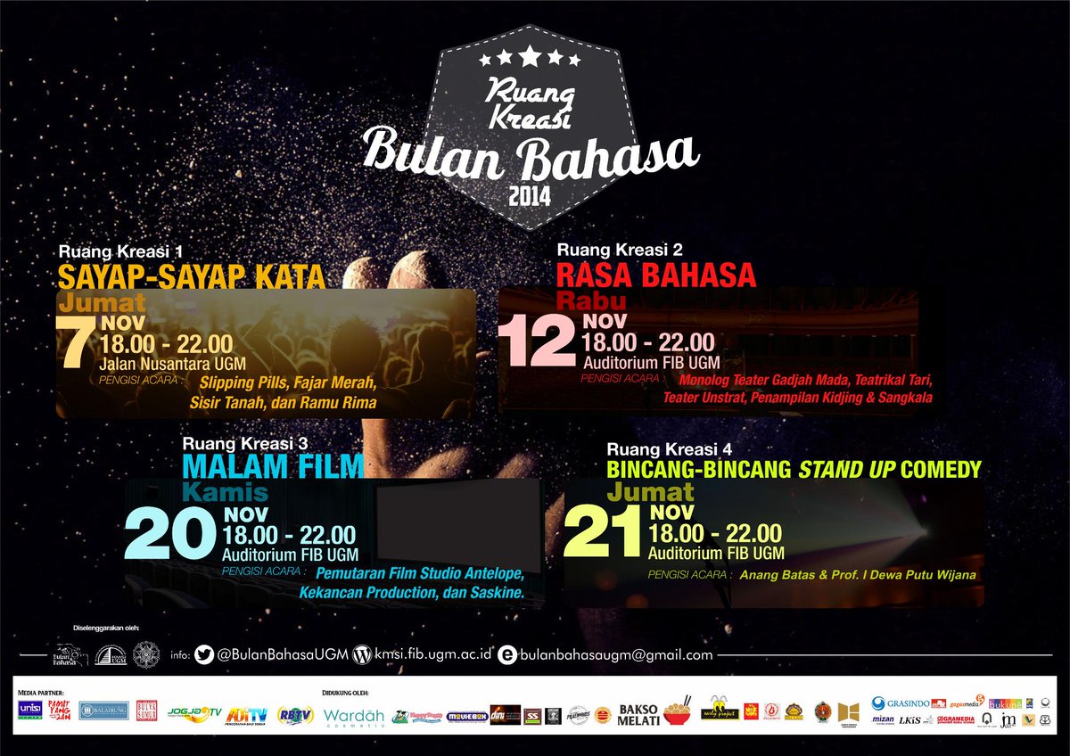 <a href="/Kekancan_Prod/">KEKANCAN</a> JADWAL RUANG KREASI BULAN BAHASA 2014. Yuk datang yuk... GRATISS !