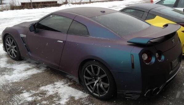CauseWeDrive's tweet photo. Matte Purple Chameleon Nissan GTR http://t.co/Rw2yYP1zLB