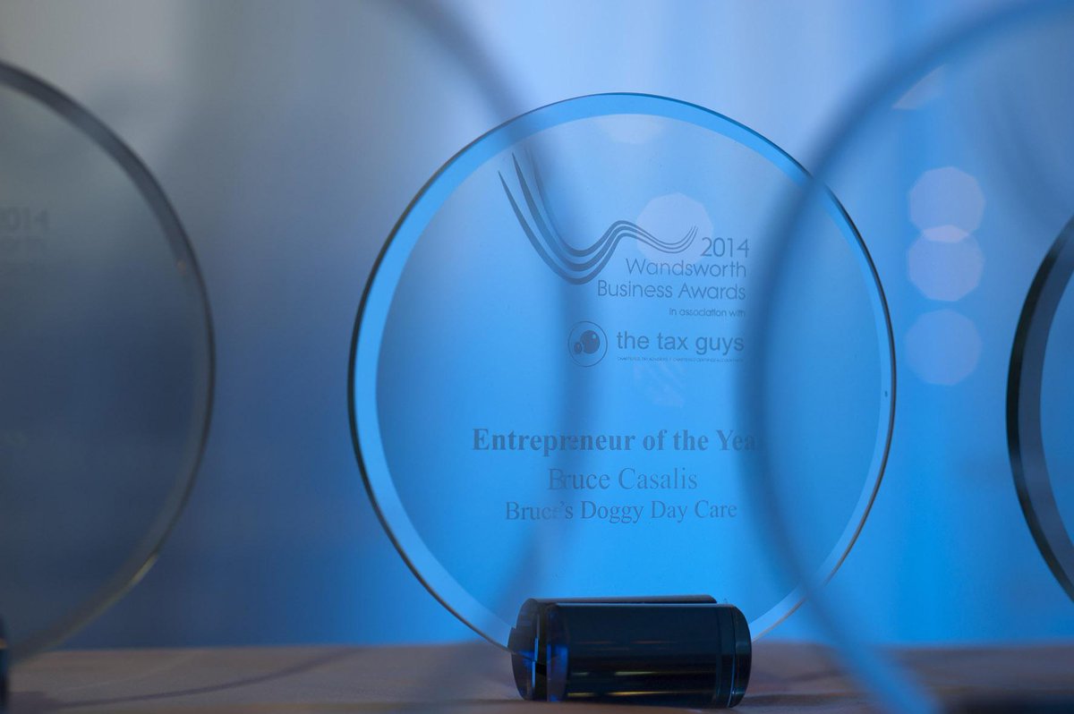 Thank you everyone for the lovely messages and RTs re Bruce's Entrepreneur of the Year win <a href="/WandsBizAwards/">Wandsworth Awards</a> :) #woof!