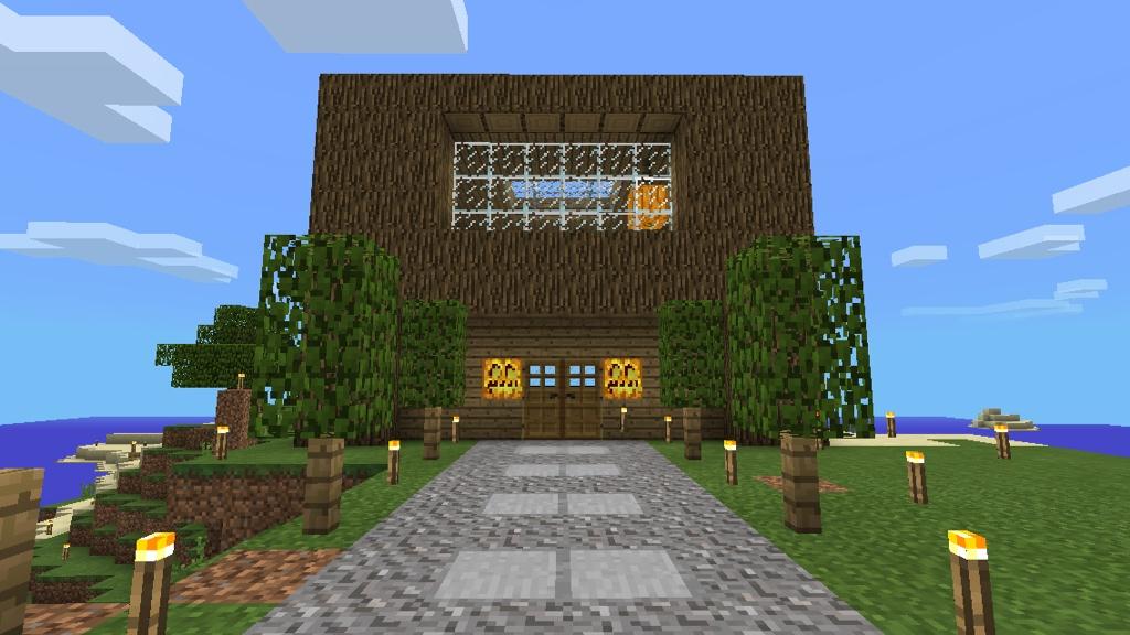 Hageinc's tweet photo. 腐建築が@Tsuyo5hi氏の手によって輝きを増しました。 #Minecraft http://t.co/nbuVKR8DxB