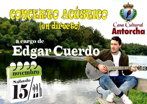 Sábado 15 a las 22:00, Concierto Acústico en el Centro Cultural del Cristiñade.  Os espero ;)