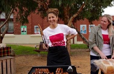 My deputy Paula Doumani has already fired up the barbecue on this thrilling Election Day. #VoteKate