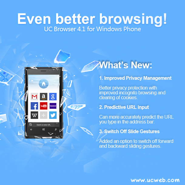 UCBrowser's tweet photo. Experience even better browsing with #UCBrowserWP 4.1! RT and download it from the WP Store: http://t.co/gEfiTIGPNU http://t.co/z3z245r12j