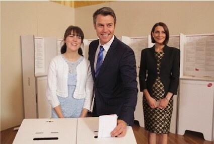 An incredibly proud moment as I cast my vote with my daughter Tilly by my side. #VoteDavid