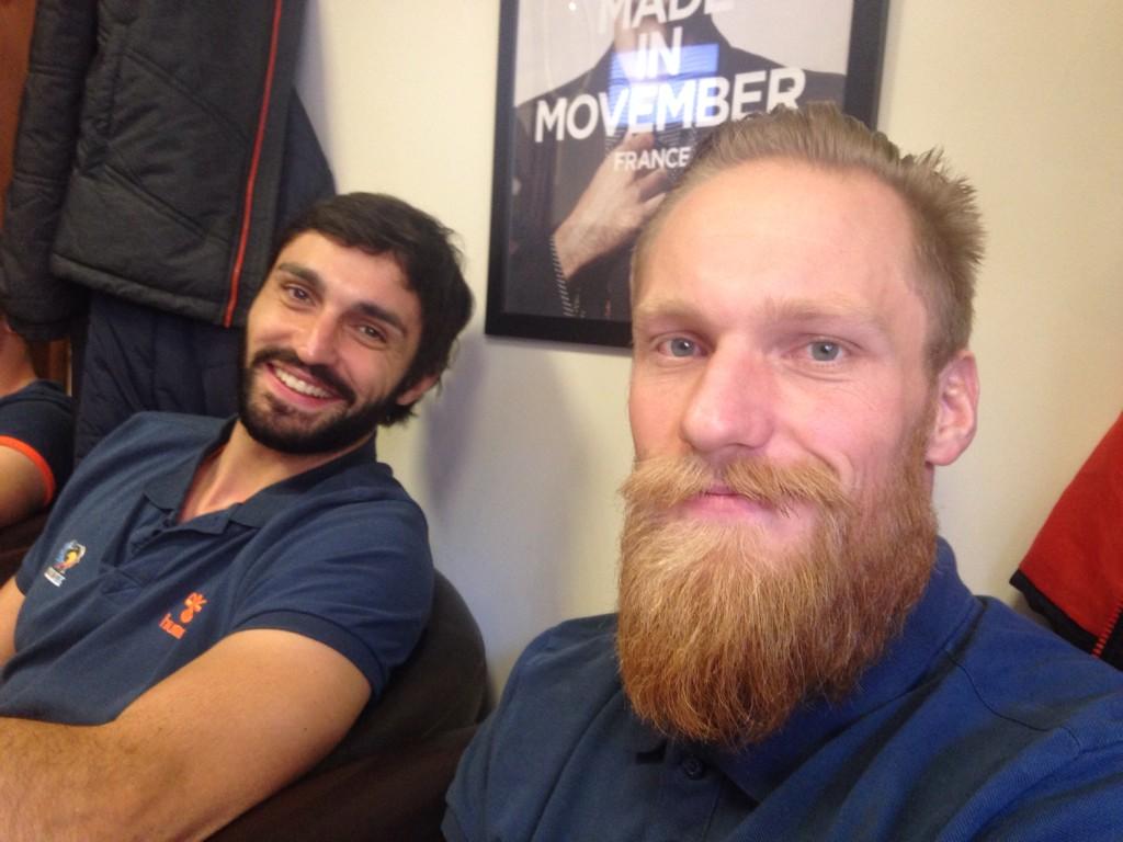 JrmeFernandez's tweet photo. Combien êtes vous prêt à payer pour que @zvizejm et #Calvel tombe la barbe?! RDV sur MovemberFRA équipe "Mohandber" http://t.co/Cf27oqWIBC